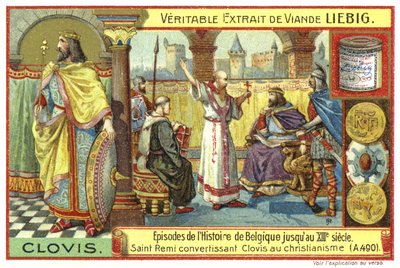 San Remigio convirtiendo a Clodoveo I, Rey de los Francos, al Cristianismo, 490 de European School